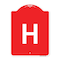 Signmission Designer Series Sign-Sign W/ Letter H, Red & White Aluminum Sign, 18" x 24", RW-1824-22950 A-DES-RW-1824-22950 - alternate 1